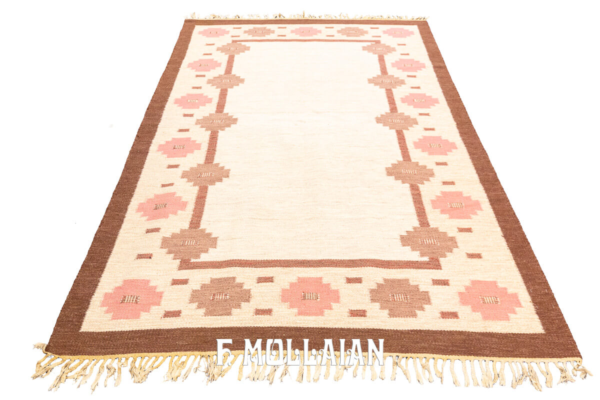 Rollakan Swedish Flat-weave Rug Beige/Brown n°:471490